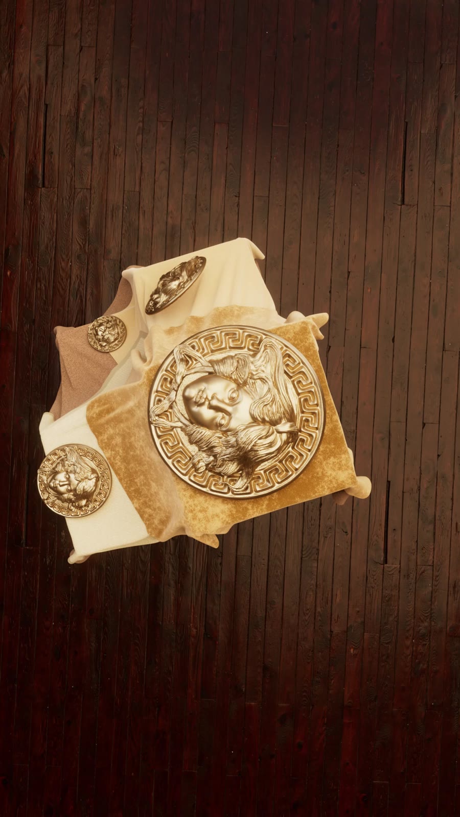 Plongée sur les pièces sculptées